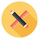 Ikona ołówka i linijki oznaczająca projekt